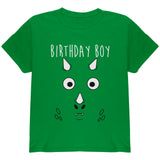 Birthday Boy Cartoon Cute Dragon Face Youth T Shirt front view