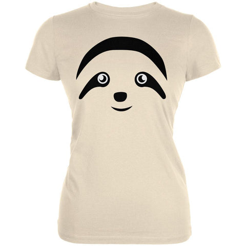 Cute Sloth Face Juniors Soft T Shirt