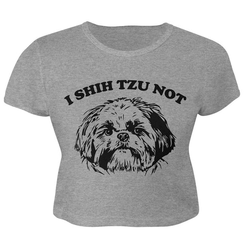 I Shih Tzu Not Juniors Crop Top T-Shirt