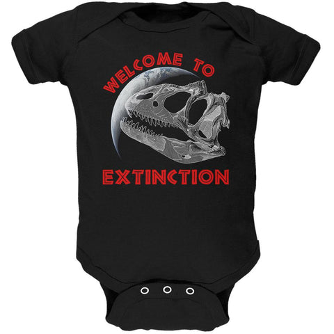 Earth Day Dino Dinosaur Fossil Welcome To Extinction Soft Baby One Piece