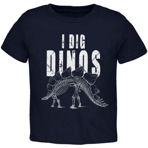 I Dig Dinos Dinosaur Fossil Bones Stegosaurus Toddler T Shirt