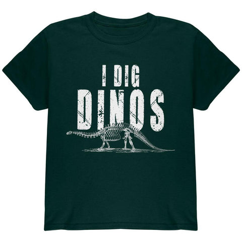 I Dig Dinos Dinosaur Fossil Bones Brontosaurus Youth T Shirt