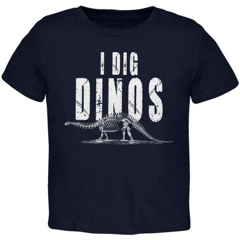 I Dig Dinos Dinosaur Fossil Bones Brontosaurus Toddler T Shirt