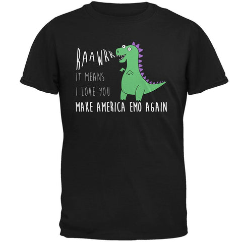 Make America Emo Again Rawr I Love You Dinosaur Mens T Shirt