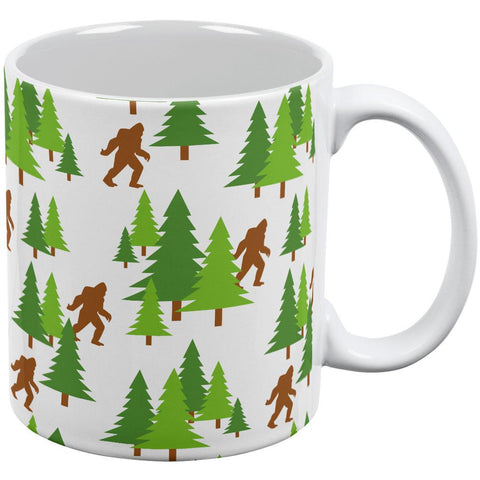 Sasquatch Bigfoot Woods Pattern All Over Coffee Mug
