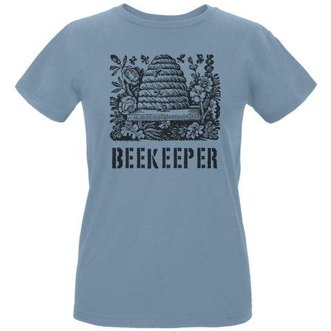 Vintage Bee Beekeeper Hive Womens Organic T Shirt