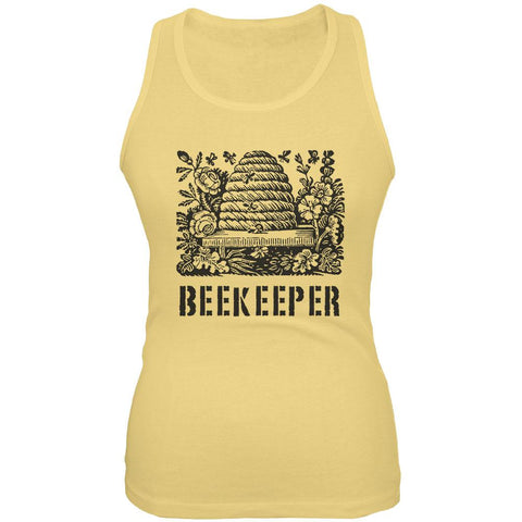 Vintage Bee Beekeeper Hive Juniors Soft Tank Top