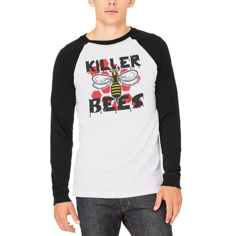 Killer Bees Honey Bee Mens Long Sleeve Raglan T Shirt