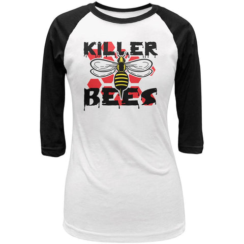Killer Bees Honey Bee Juniors 3/4 Sleeve Raglan T Shirt