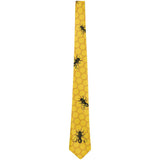 Honey Bee Honeycomb Pattern All Over Neck Tie