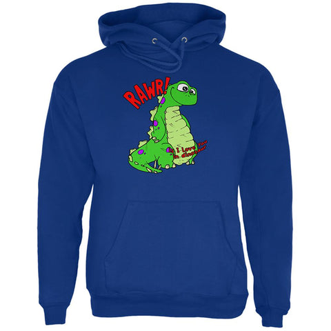 RAWR I Love You Dinosaur Mens Hoodie