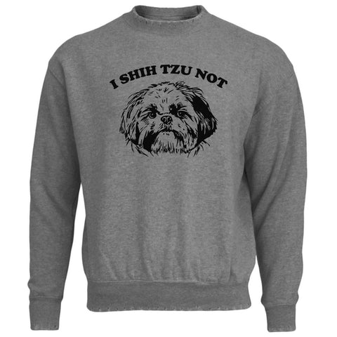 I Shih Tzu Not Mens Destroyed Sweatshirt