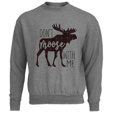 Autumn Don't Moose with Me Mens Destroyed Sweatshirt