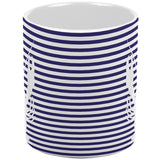 Lobster Navy Nautical Stripes All Over Coffee Mug