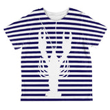 Lobster Navy Nautical Stripes All Over Toddler T Shirt