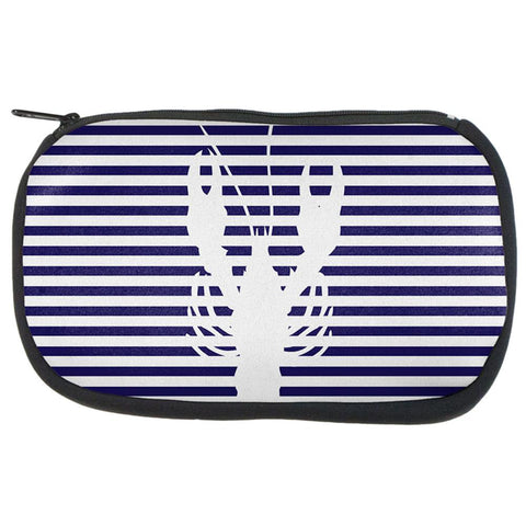 Lobster Navy Nautical Stripes Travel Bag