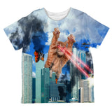 Giant Cat Laser Rampage and Destroy All Over Toddler T Shirt front view