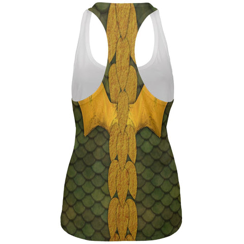 Halloween Green Dragon Costume All Over Womens Work Out Tank Top
