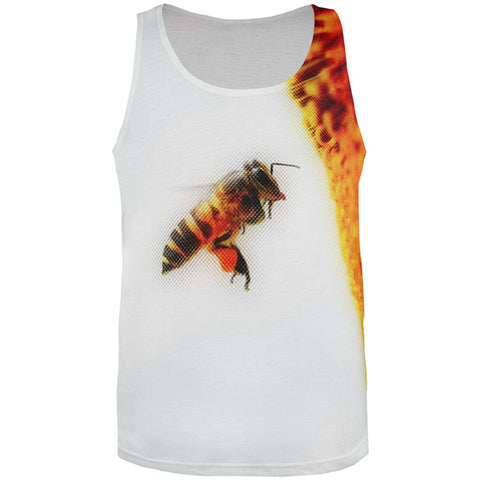 Honey Bee in Flight All Over Mens Tank Top