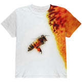 Honey Bee in Flight All Over Youth T Shirt