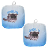 Chinchillin Chinchilla All Over Pot Holder (Set of 2)