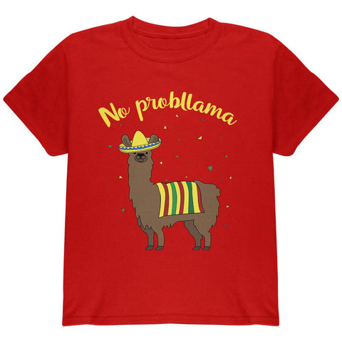 Cinco De Mayo Llama No Problem Problemo No Probllama Youth T Shirt