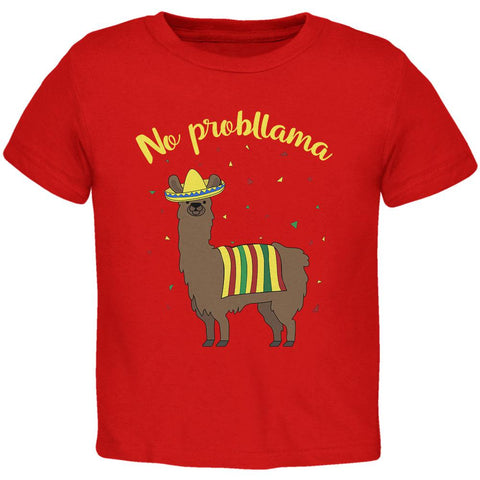 Cinco De Mayo Llama No Problem Problemo No Probllama Toddler T Shirt