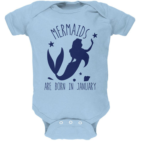 Mermaids Are Born In January Soft Baby One Piece