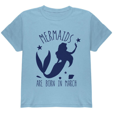 Mermaids Are Born In March Youth T Shirt