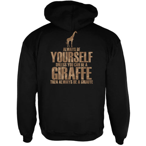 Always Be Yourself Giraffe Mens Full Zip Hoodie