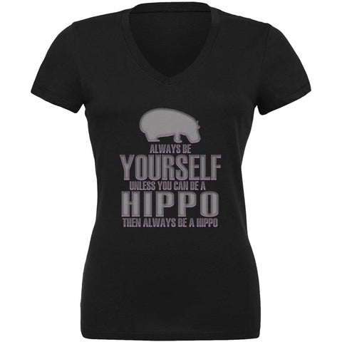 Always Be Yourself Hippo Juniors V-Neck T Shirt