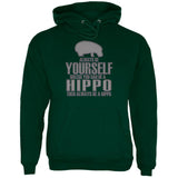 Always Be Yourself Hippo Mens Full Zip Hoodie