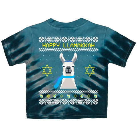 Llama Llamakkah Ugly Hanukkah Sweater Royal Toddler T Shirt
