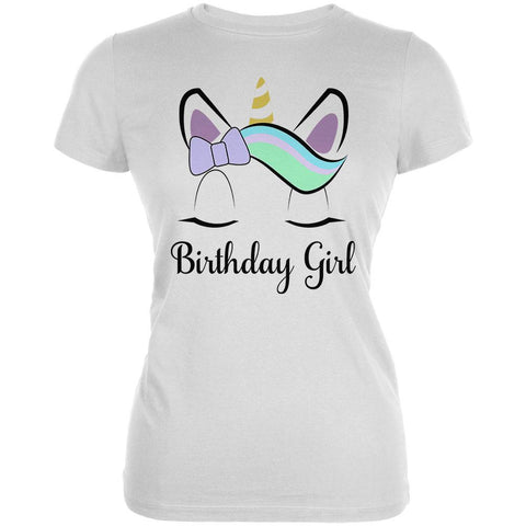 Birthday Girl Unicorn Juniors Soft T Shirt