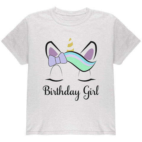 Birthday Girl Unicorn Youth T Shirt