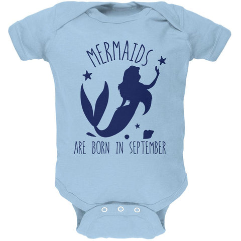 Mermaids Are Born In September Soft Baby One Piece