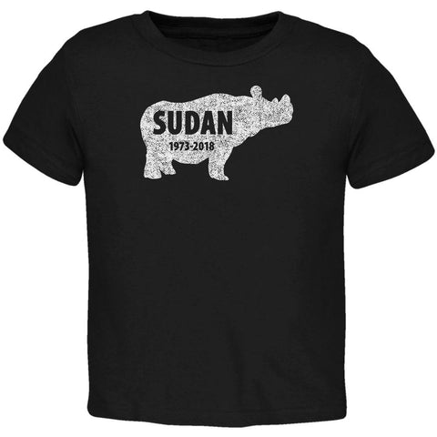 Sudan Last Male White Rhino Silhouette Toddler T Shirt
