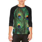 Peacock Feathers Mens Raglan T Shirt