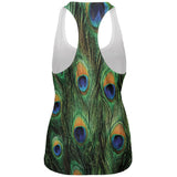 Peacock Feathers All Over Womens Work Out Tank Top