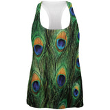 Peacock Feathers All Over Womens Work Out Tank Top