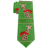 Ugly Christmas Sweater Big Giraffe Scarf All Over Neck Tie