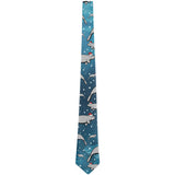 Christmas Manatee Floaty Potato Pattern All Over Neck Tie