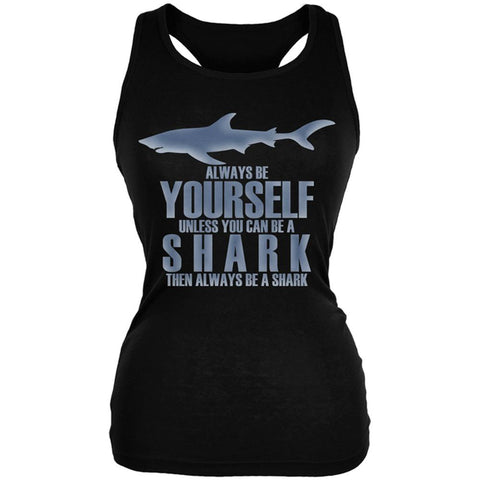 Always Be Yourself Shark Juniors Soft Tank Top