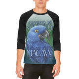 Always Be Yourself Blue Hyacinth Macaw Adult Raglan T-Shirt - front view