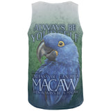 Always Be Yourself Blue Hyacinth Macaw Adult Tank Top - back view
