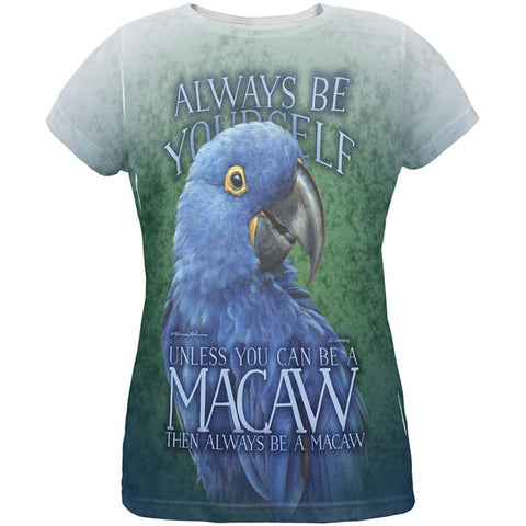 Always Be Yourself Blue Hyacinth Macaw Women's T-Shirt - front view