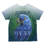 Always Be Yourself Blue Hyacinth Macaw All Over Toddler T-Shirt - back view