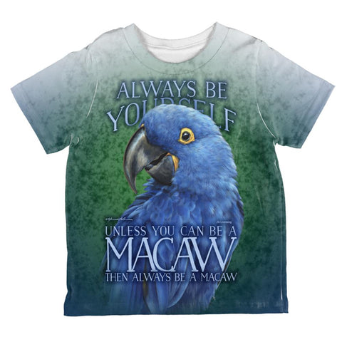 Always Be Yourself Blue Hyacinth Macaw All Over Toddler T-Shirt - front view
