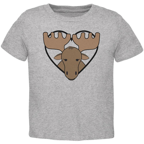 Love Heart Emerging Moose Toddler T Shirt