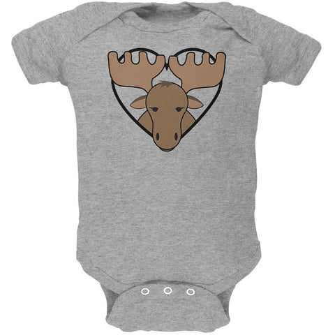 Love Heart Emerging Moose Soft Baby One Piece
